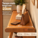 Sapateira Organizadora de Bambu 3/5/6 Andares + BRINDE: Mesa Lateral Redonda - COMPRE 1 LEVE 2